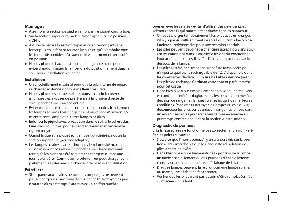 Gardman 10 Marker Solar Lights User Manual | Page 6 / 12