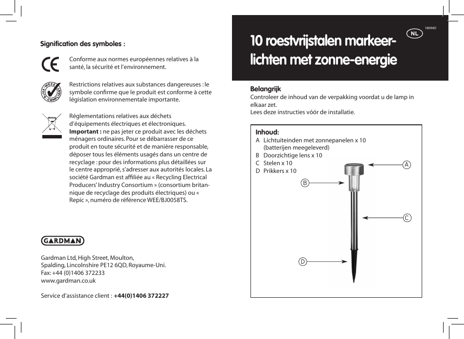 Gardman 10 Marker Solar Lights User Manual | Page 7 / 12