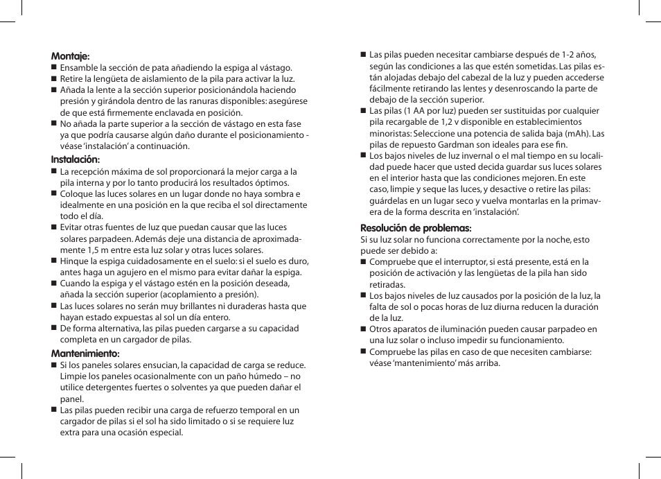 Gardman 10 Large Solar Lights User Manual | Page 12 / 12