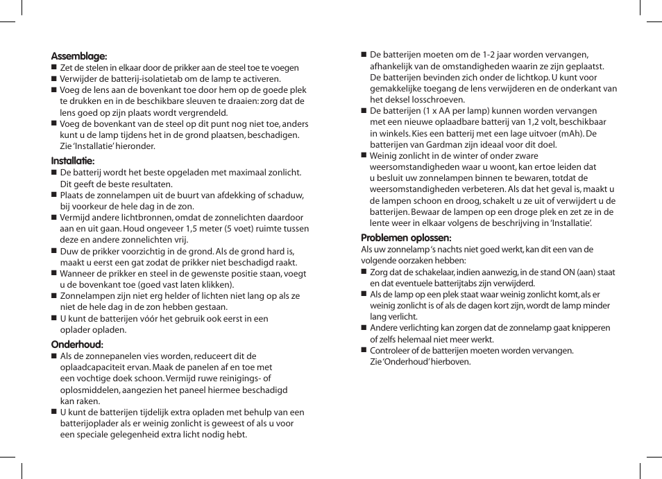 Gardman 10 Large Solar Lights User Manual | Page 8 / 12