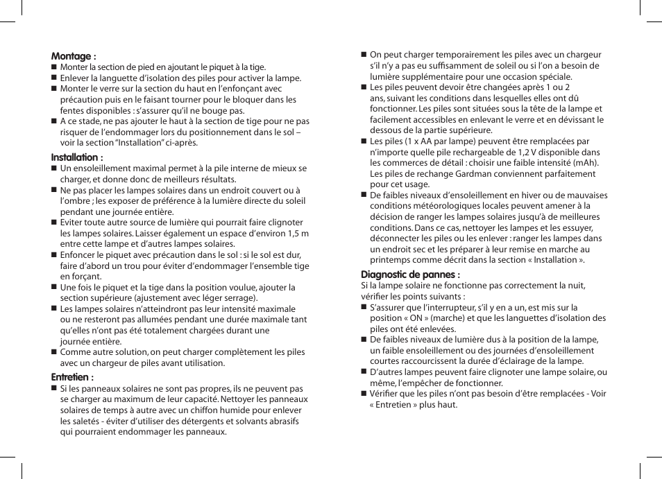 Gardman 6 Compact Solar Lights User Manual | Page 6 / 12