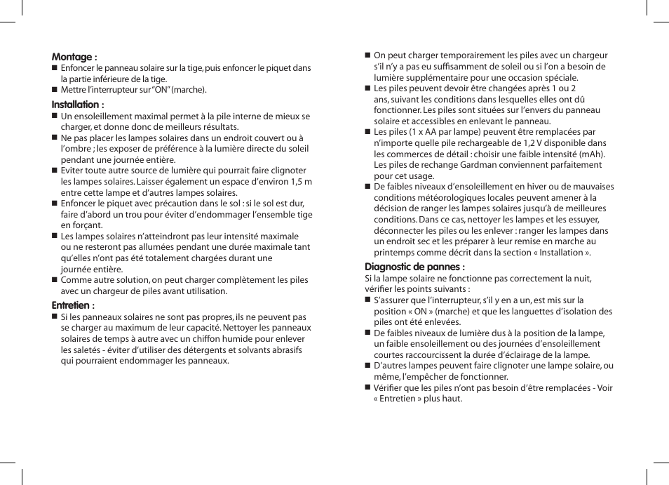 Gardman 6 Flare SS Solar Light User Manual | Page 6 / 12