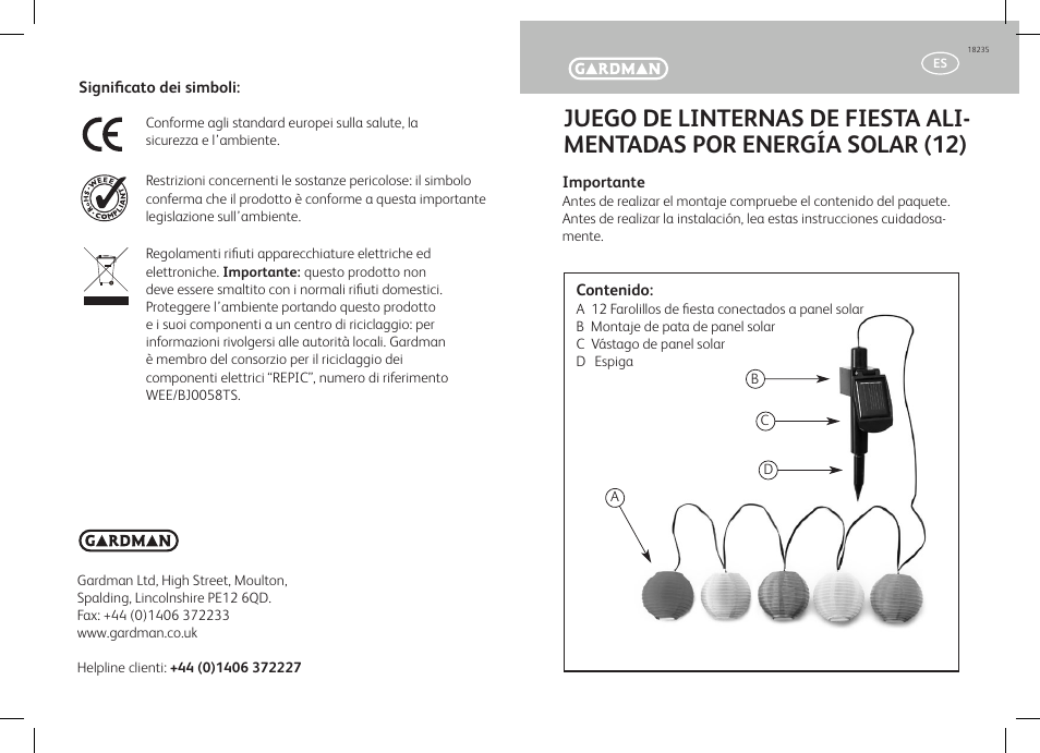 Gardman Party Lanterns String Set User Manual | Page 11 / 12