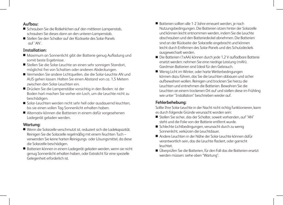 Gardman Solar Robin User Manual | Page 4 / 12