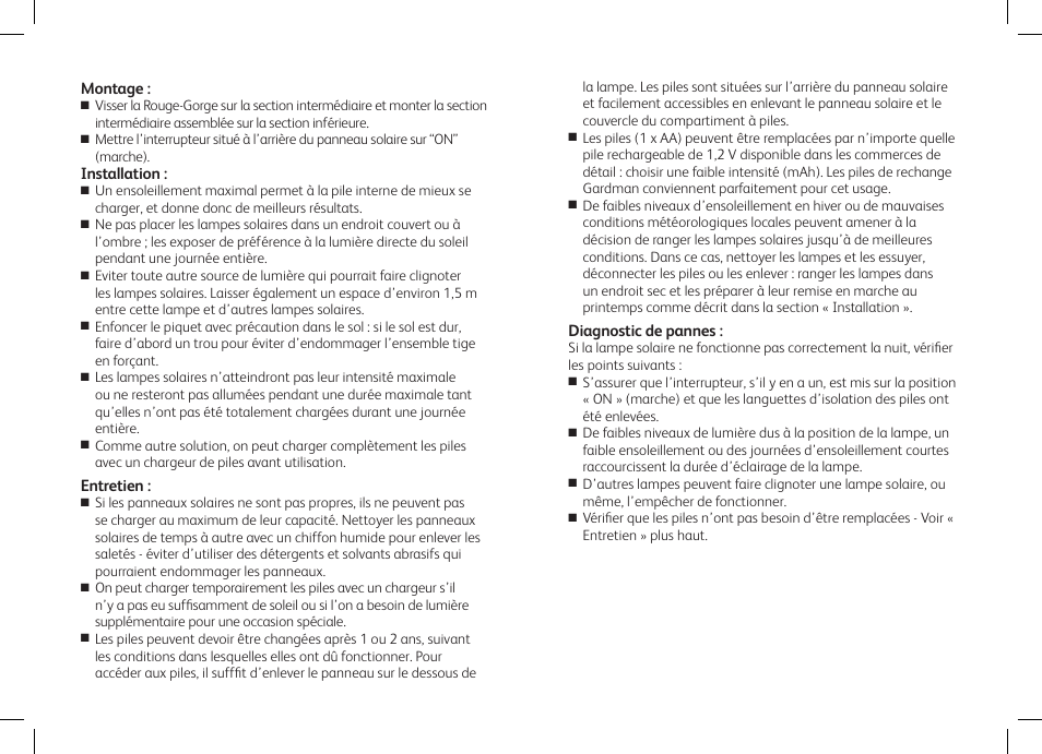 Gardman Solar Robin User Manual | Page 6 / 12