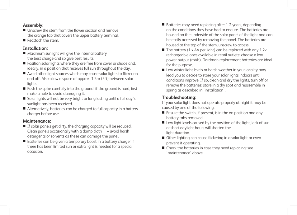 Gardman 4 Flower Glows User Manual | Page 2 / 12