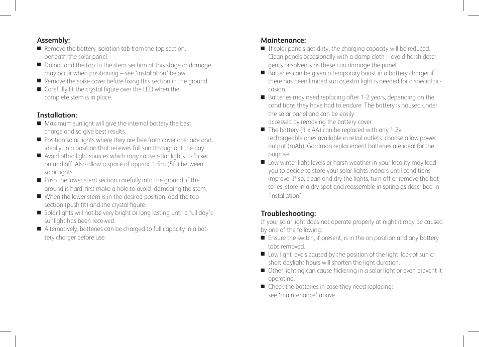 Gardman Butterfly Glowlight User Manual | Page 2 / 12