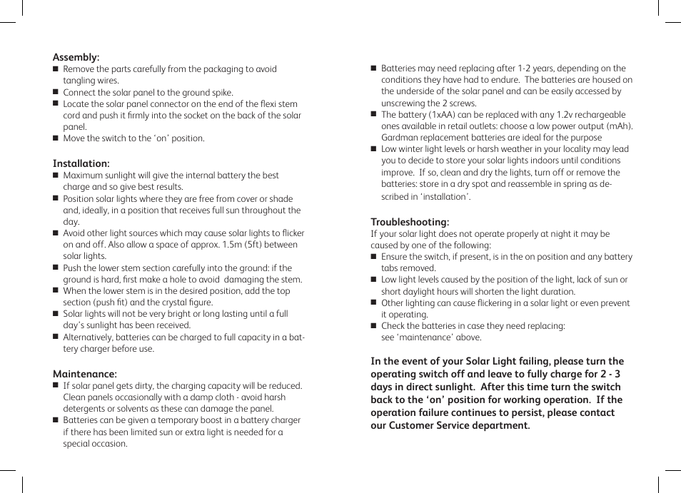 Gardman Butterfly flexi border Lights User Manual | Page 2 / 12