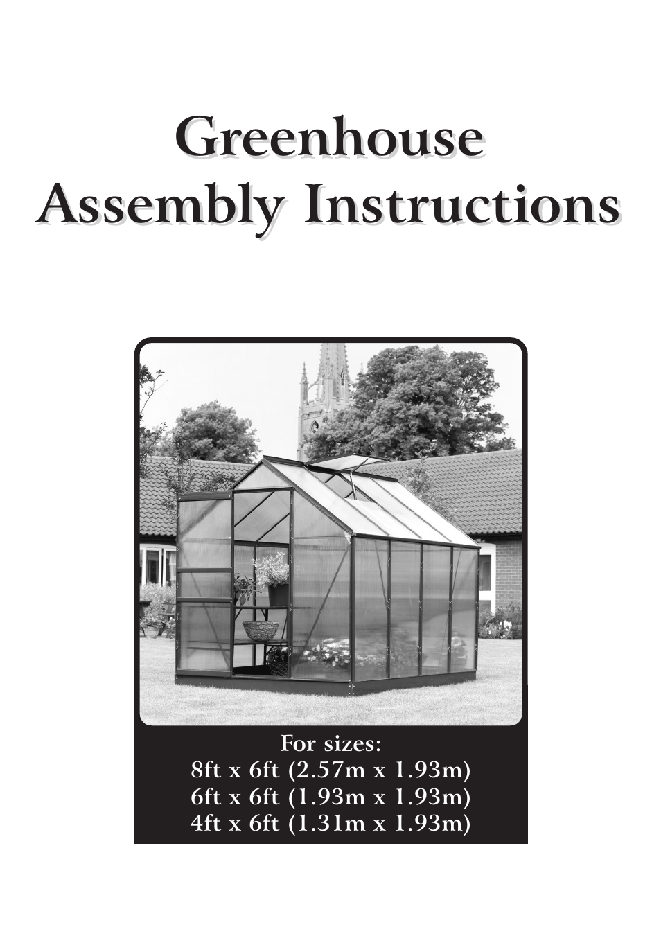 Gardman Alum Greenhouse User Manual | 12 pages