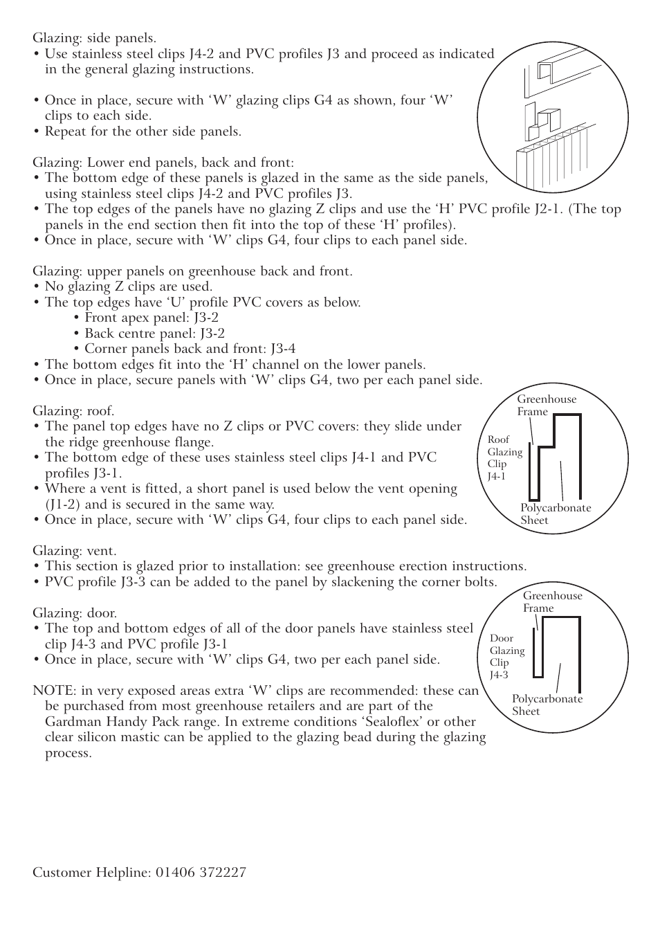 Gardman Polycarbonate Glazing User Manual | Page 4 / 4