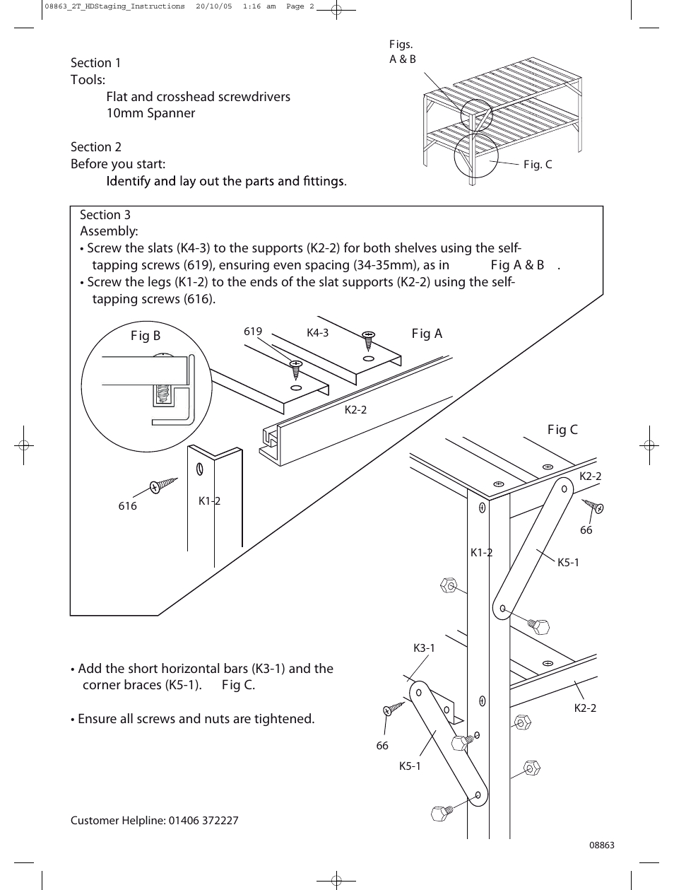 Gardman 2-Tier Heavy Duty Staging User Manual | Page 2 / 2