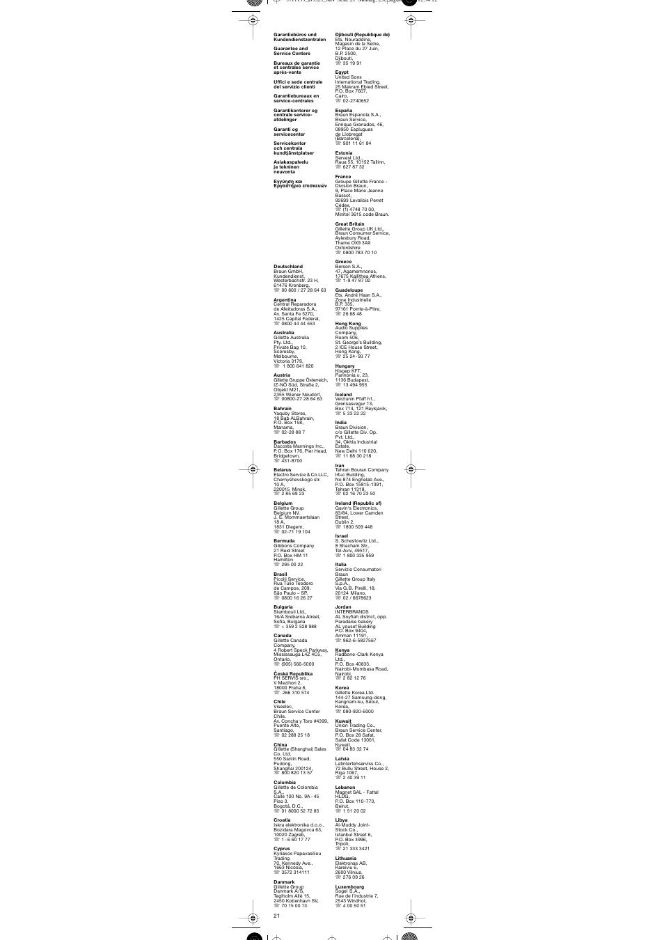 Braun D 9525A User Manual | Page 19 / 20