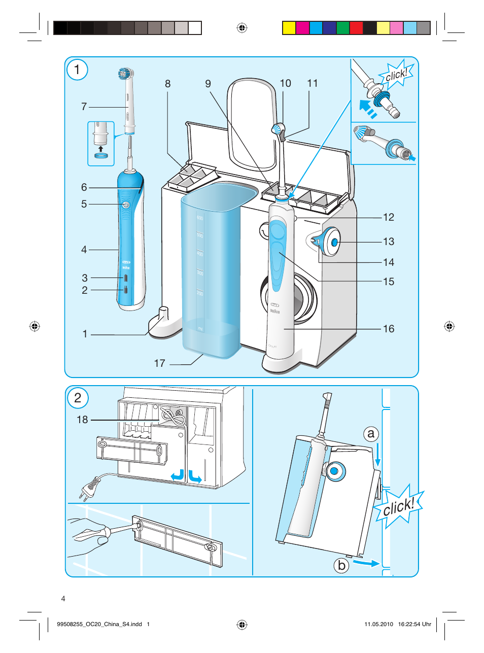 Click | Braun OXYJET+ 3000 User Manual | Page 3 / 12