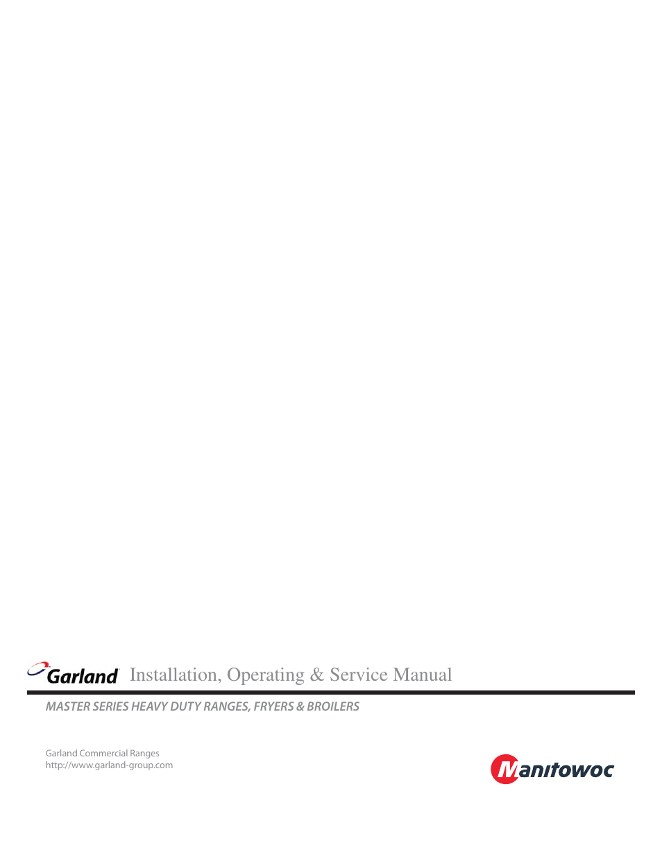 Installation, operating & service manual | Garland MASTER SERIES HEAVY DUTY RANGES, FRYERS & BROILERS User Manual | Page 34 / 34