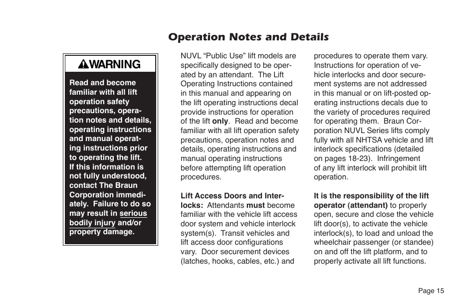 Warning | Braun NUVL855RM24 User Manual | Page 17 / 52