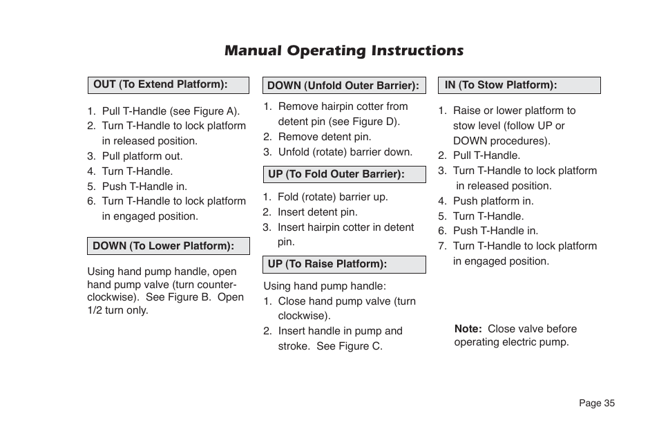 Manual operating instructions | Braun NUVL855RM24 User Manual | Page 37 / 52