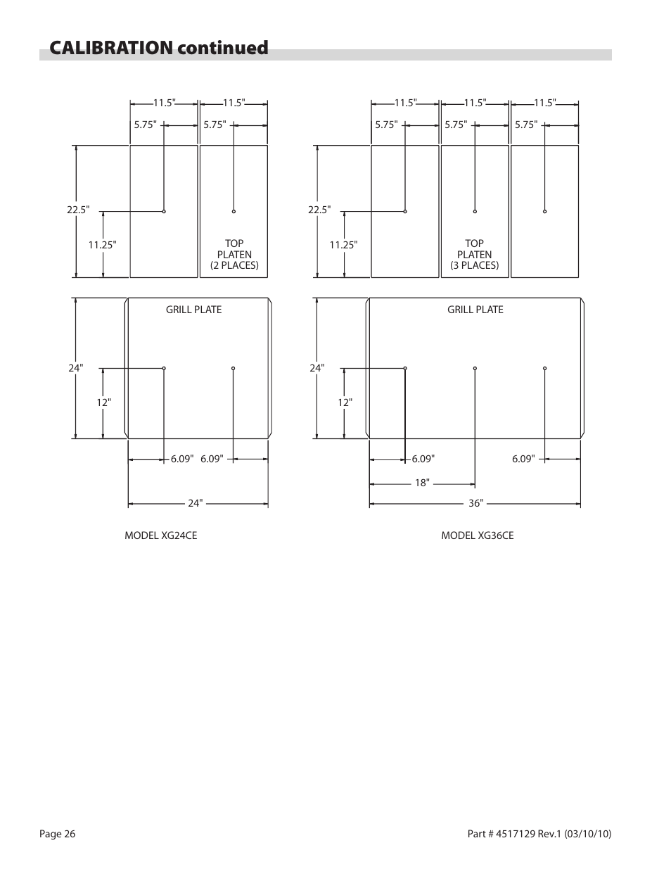 Calibration continued | Garland XG36CE BE/FR MASTER SERIES GAS XPRESS GRILL User Manual | Page 26 / 32