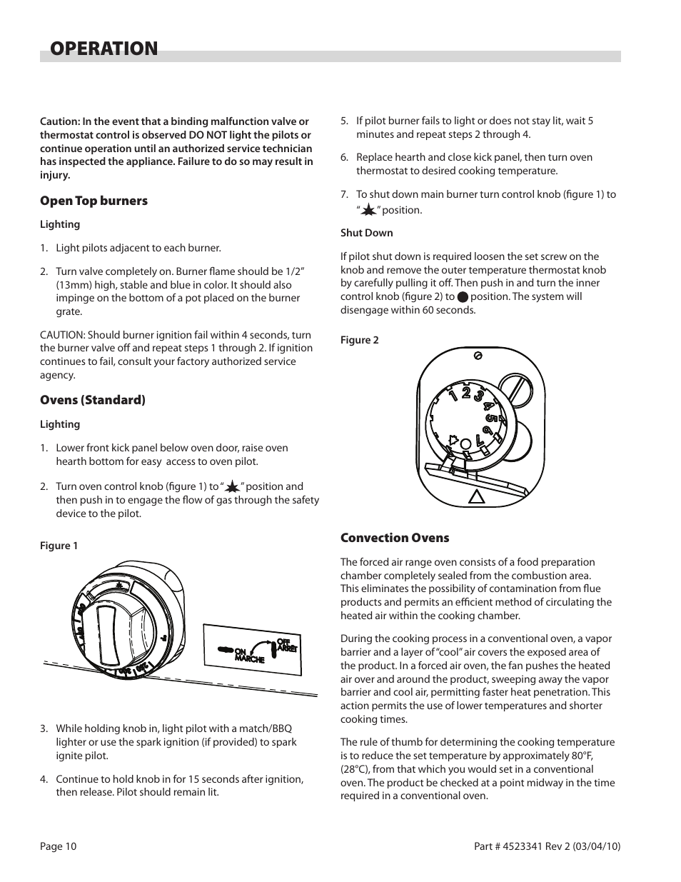 Operation | Garland US RANGE U SERIES GAS RESTAURANT RANGES User Manual | Page 10 / 56