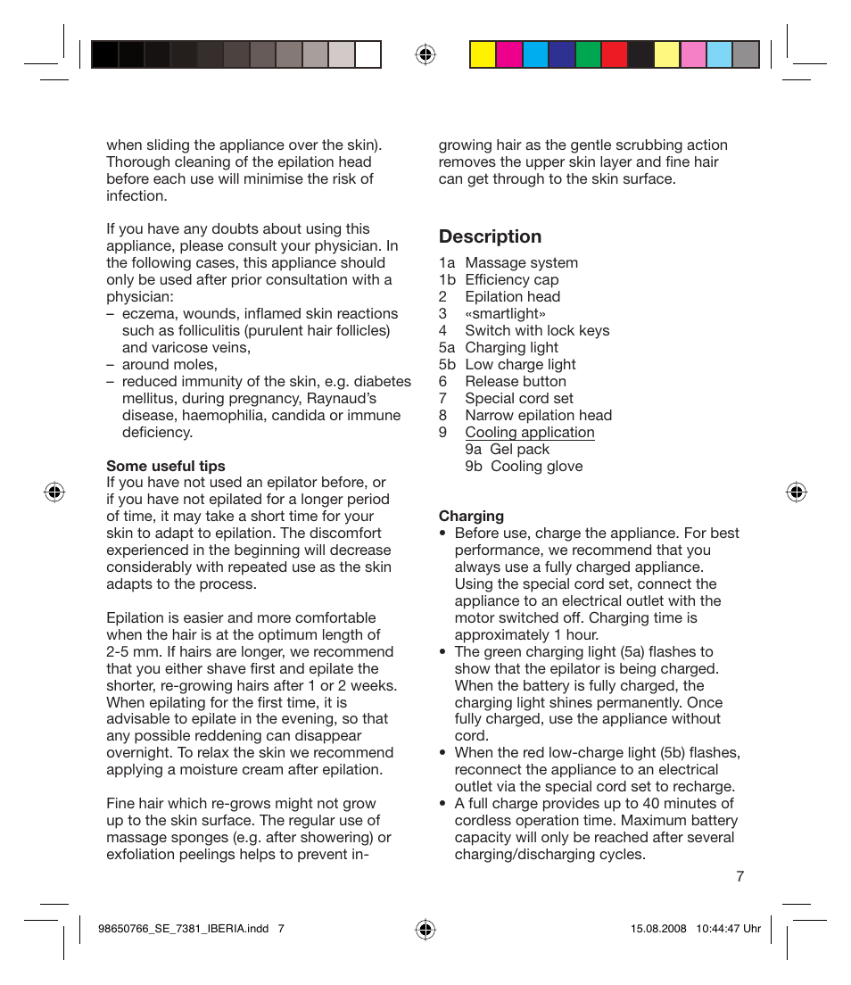 Description | Braun Xpressive 7381 WD User Manual | Page 6 / 30