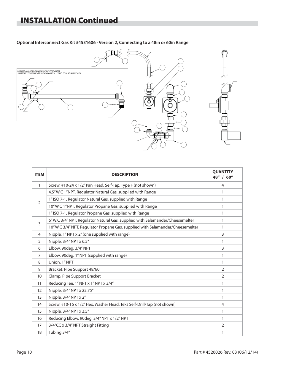 Installation continued | Garland GF SENTRY SERIES INFRA-RED SALAMANDER BROILERS User Manual | Page 10 / 56
