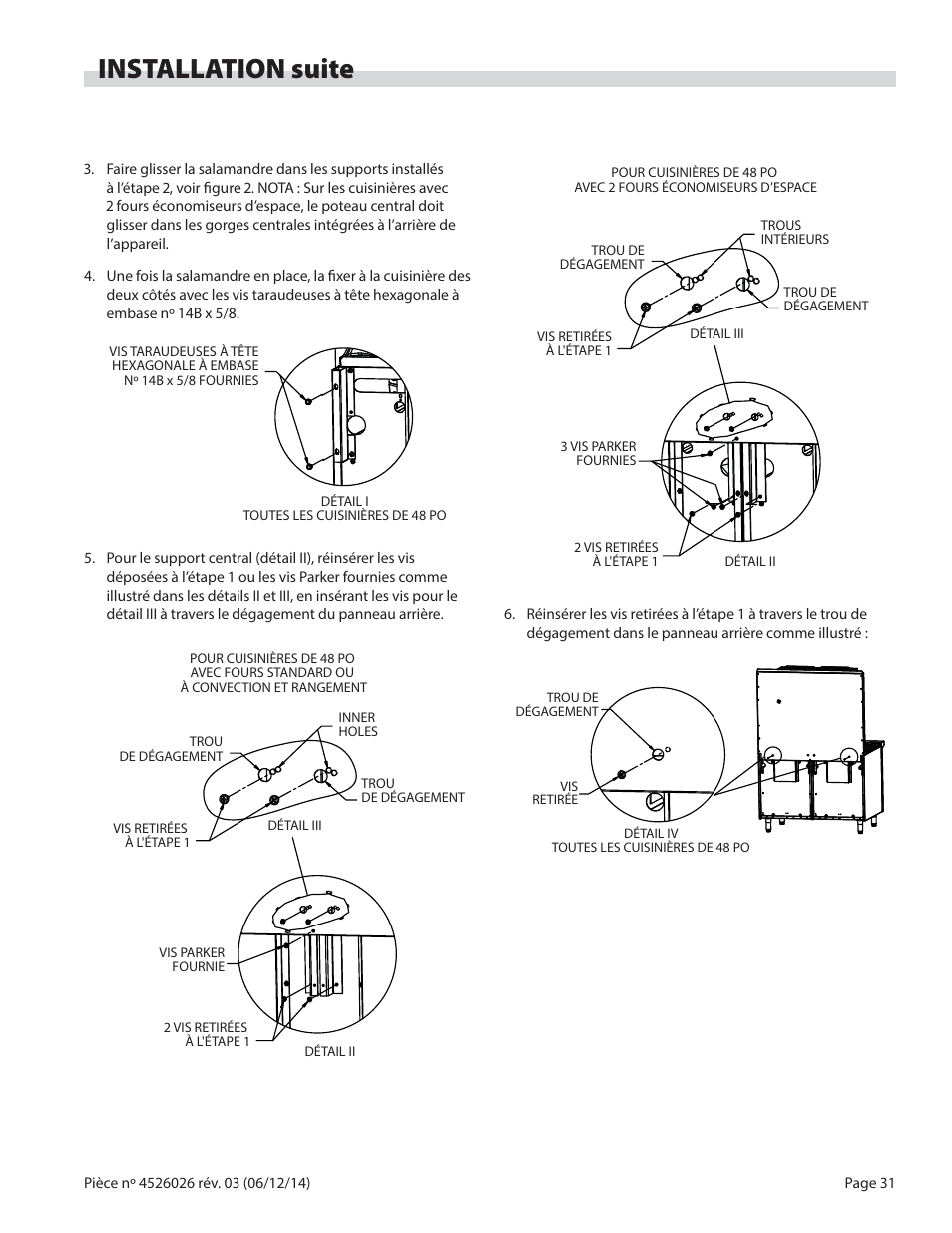 Installation suite | Garland GF SENTRY SERIES INFRA-RED SALAMANDER BROILERS User Manual | Page 31 / 56