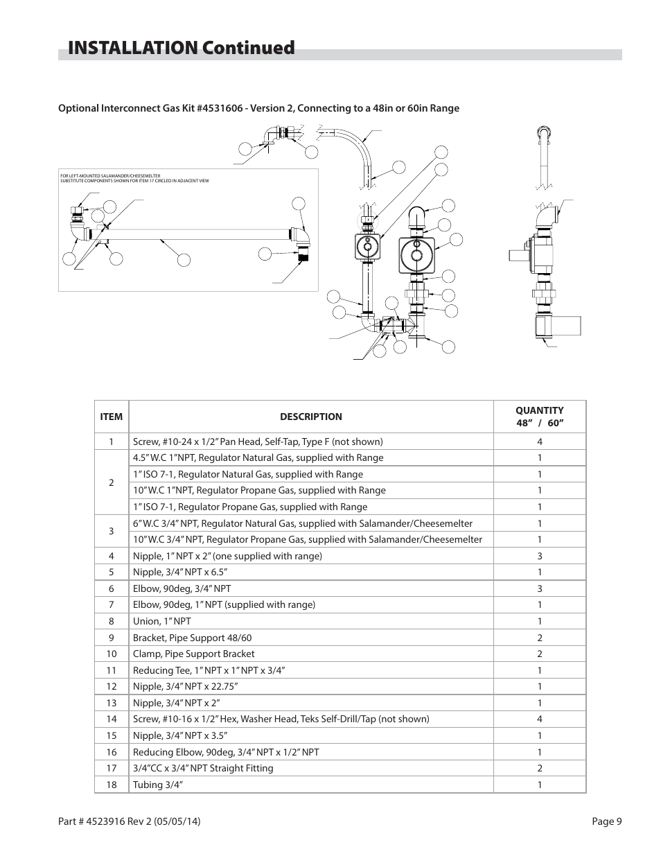 Installation continued | Garland G SERIES INFRA-RED SALAMANDER BROILERS User Manual | Page 9 / 52