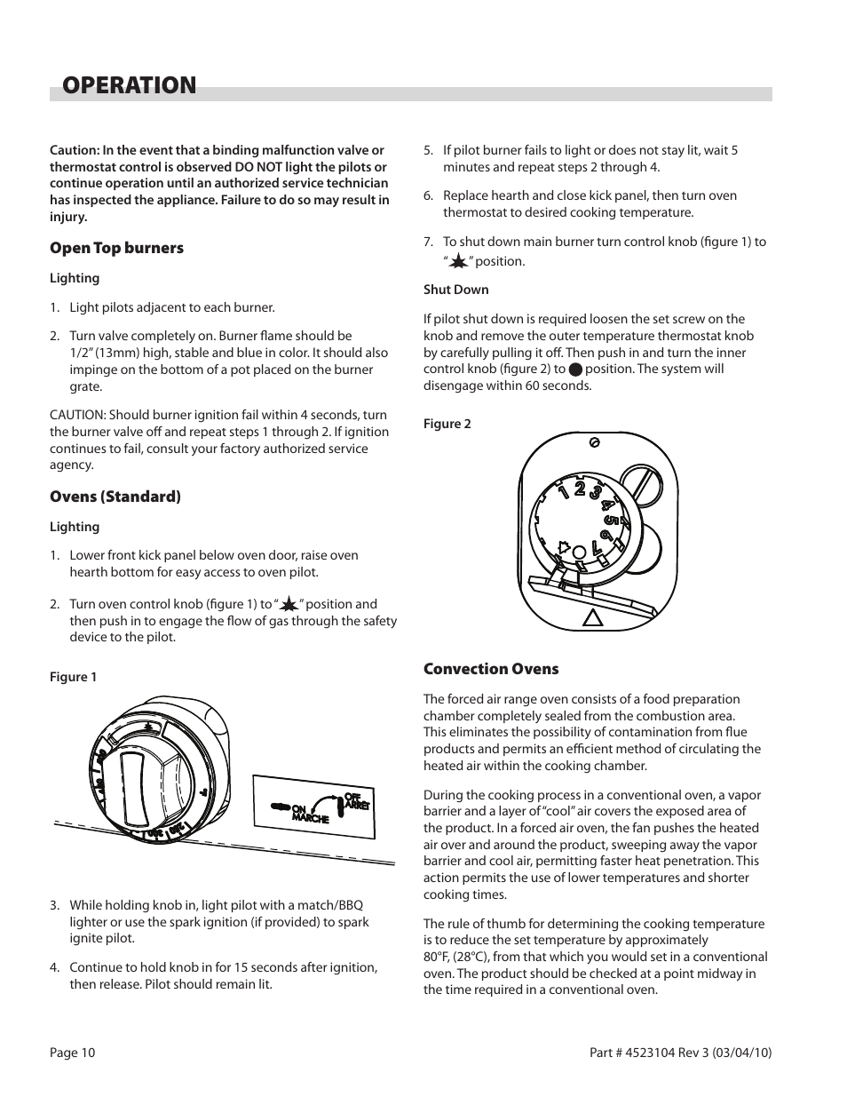 Operation | Garland G SERIES GAS RESTAURANT RANGES User Manual | Page 10 / 56