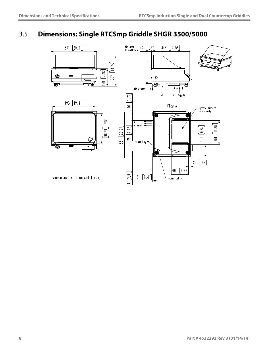 Garland SHDUGR10000 INDUCTION SINGLE / DUAL COUNTERTOP GRIDDLES User Manual | Page 8 / 24