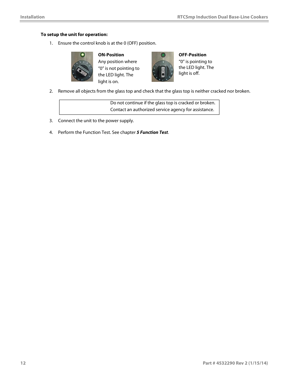 Caution | Garland SHDUBA10000 INDUCTION DUAL-ZONE BASE-LINE COOKERS User Manual | Page 12 / 24