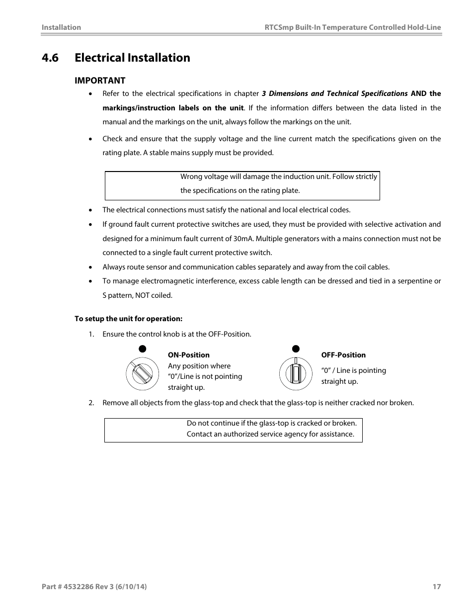 6 electrical installation | Garland HO IN 1800 INDUCTION TEMPERATURE CONTROLLED BUILT-IN HOLD-LINE User Manual | Page 17 / 32