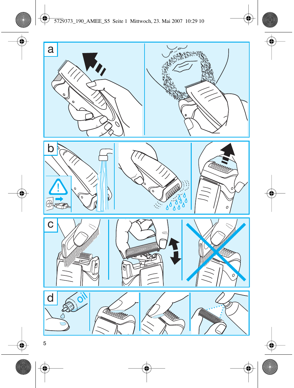 Ad oil b c | Braun 190 User Manual | Page 4 / 53