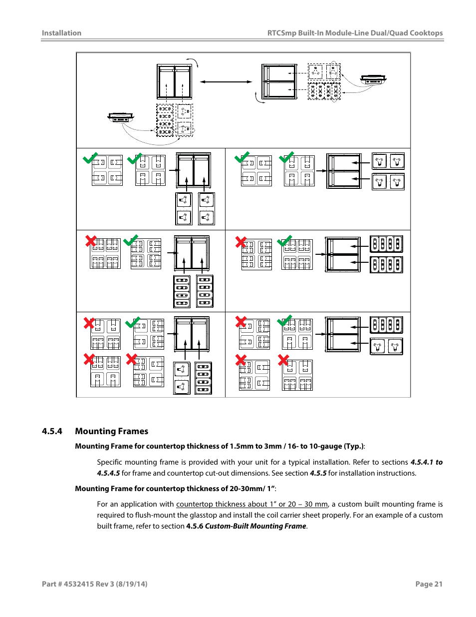 Garland MO QU 28000 FL INDUCTION MODULE-LINE COOKTOPS DUAL/QUAD User Manual | Page 21 / 48