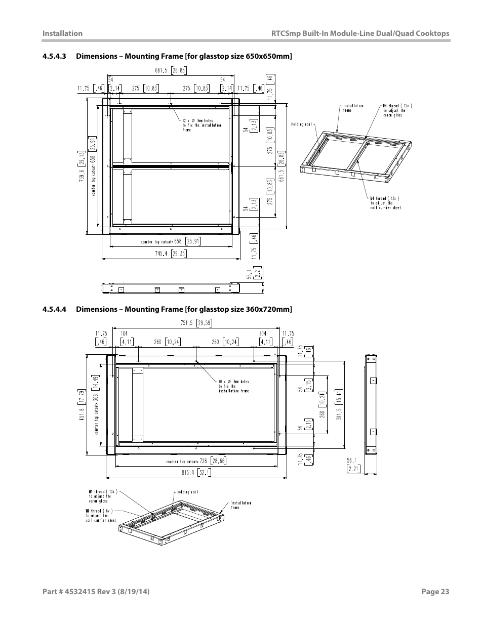 Garland MO QU 28000 FL INDUCTION MODULE-LINE COOKTOPS DUAL/QUAD User Manual | Page 23 / 48