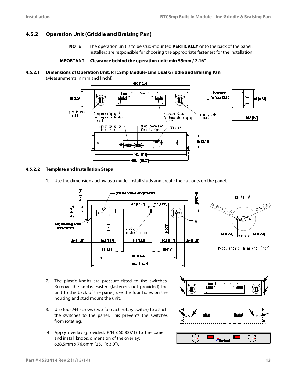 Garland MODUKB10000150 INDUCTION BUILT-IN MODULE-LINE GRIDDLE & BRAISING PAN User Manual | Page 13 / 32