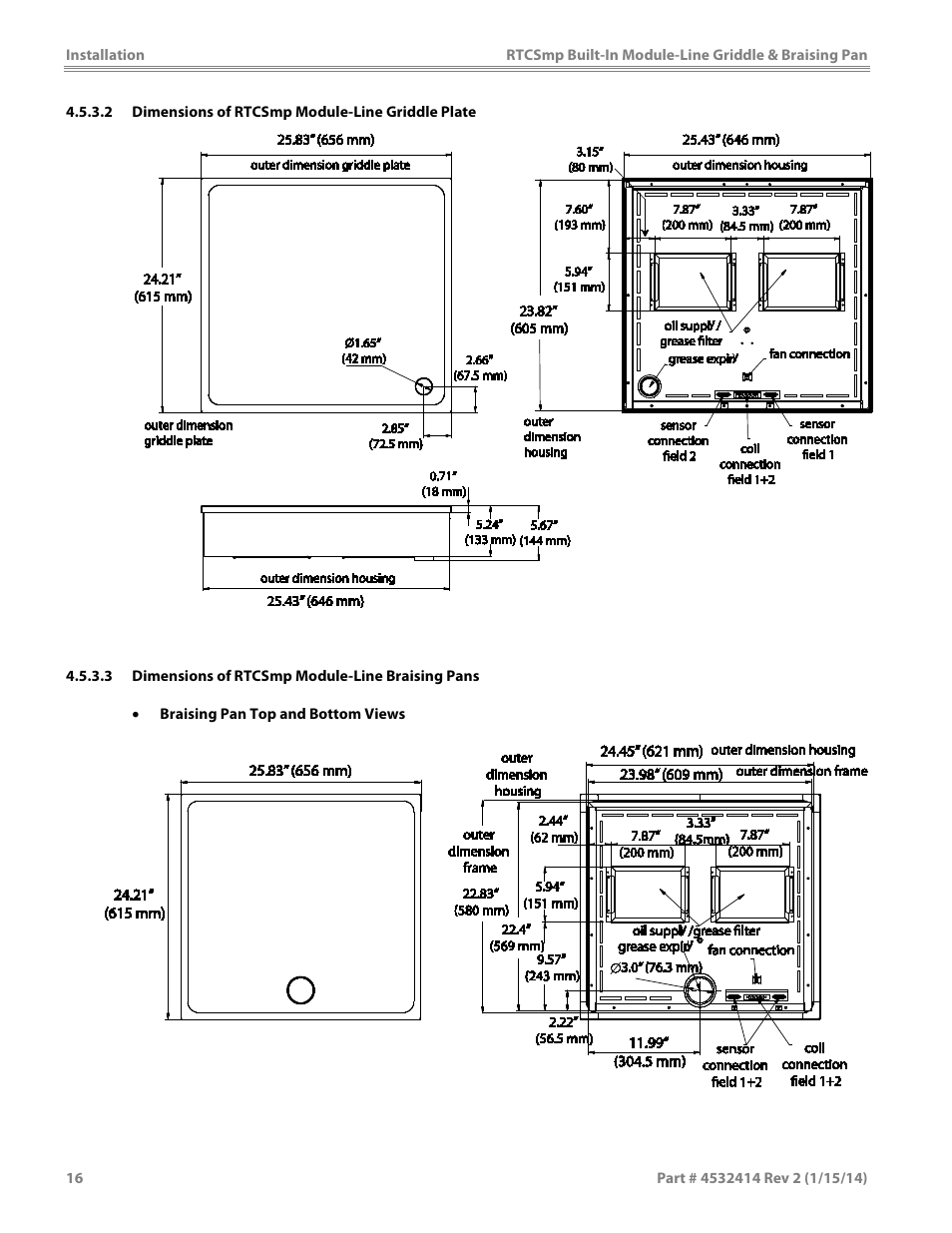 Garland MODUKB10000150 INDUCTION BUILT-IN MODULE-LINE GRIDDLE & BRAISING PAN User Manual | Page 16 / 32