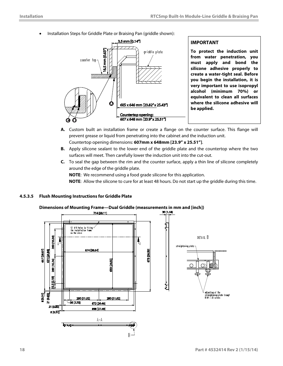 Garland MODUKB10000150 INDUCTION BUILT-IN MODULE-LINE GRIDDLE & BRAISING PAN User Manual | Page 18 / 32