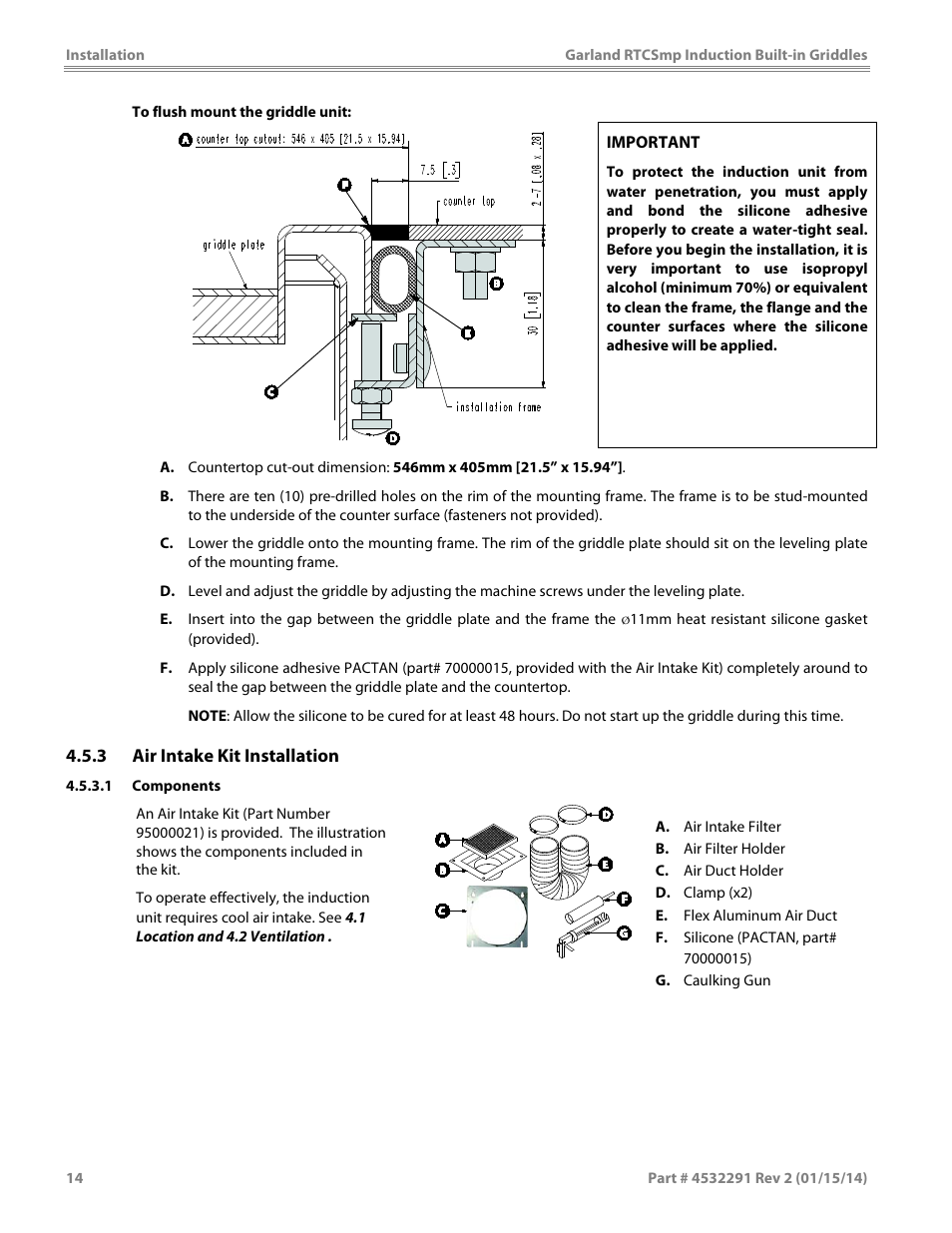 Garland SHGRIN5000 INDUCTION BUILT-IN GRIDDLES User Manual | Page 14 / 28