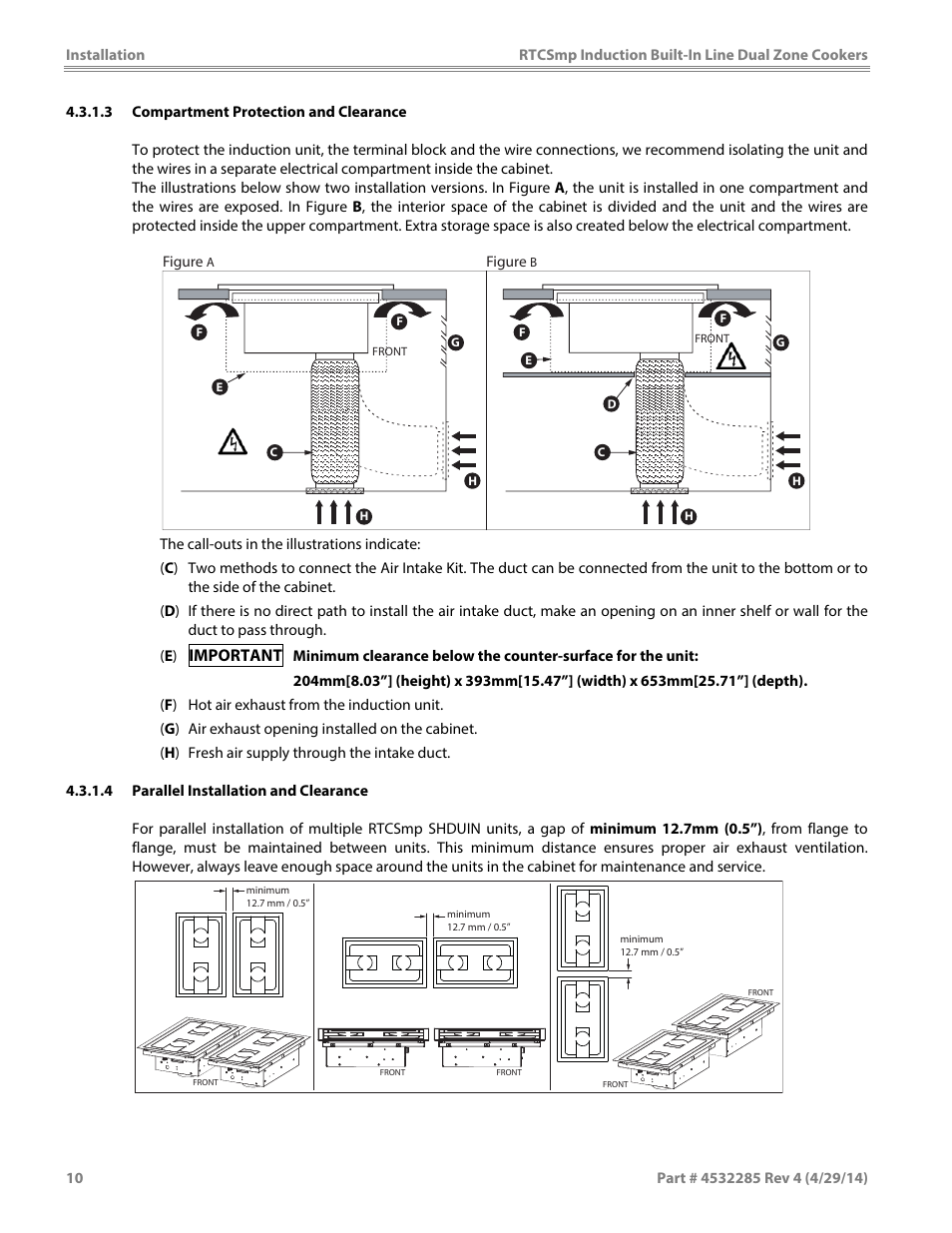 Important | Garland SH DU IN 10000 (2x5000 / 10kW) INDUCTION BUILT-IN LINE DUAL-ZONE COOKERS User Manual | Page 10 / 28