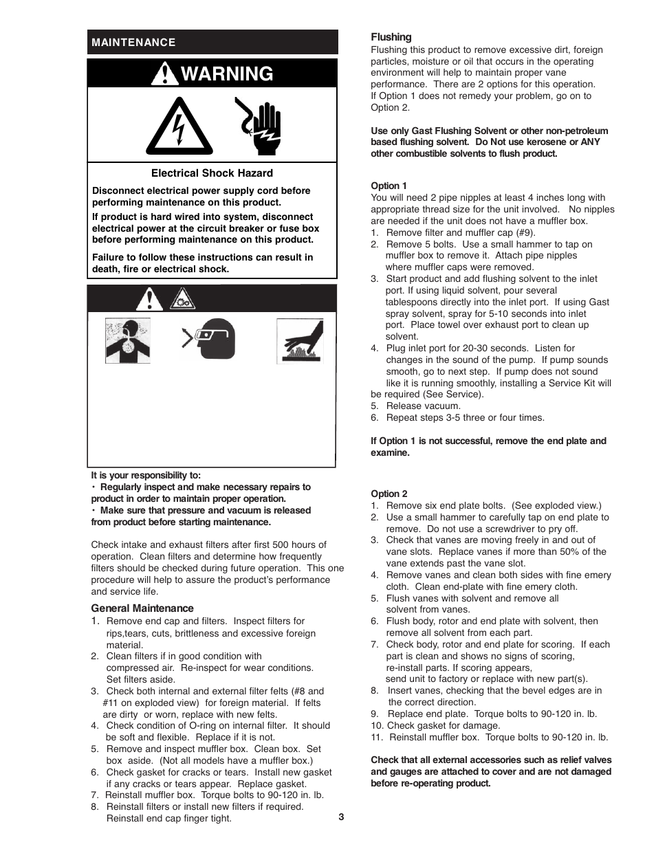 Warning | Gast AT05 Series User Manual | Page 3 / 8
