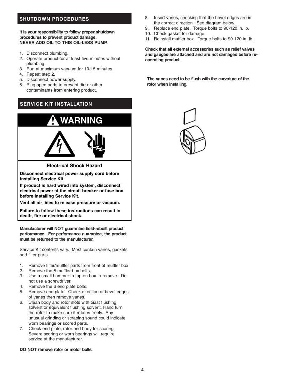 Warning | Gast AT05 Series User Manual | Page 4 / 8