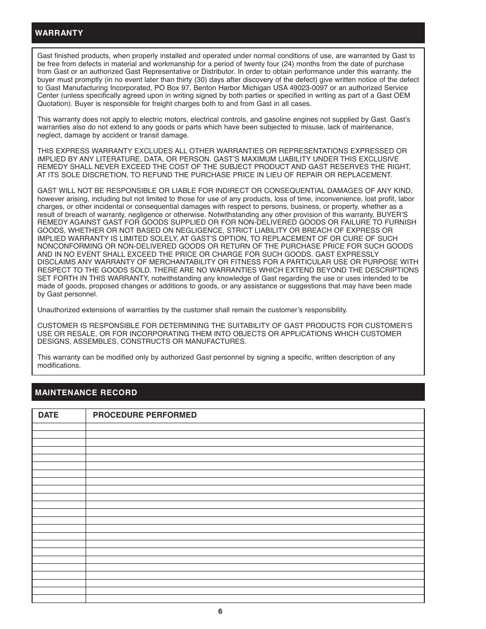 Gast AT05 Series User Manual | Page 6 / 8