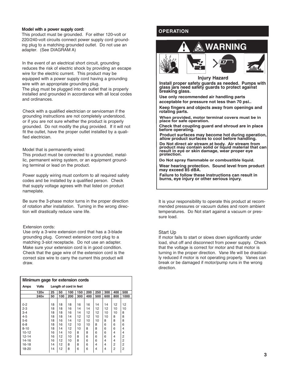 Warning | Gast 6066 Series User Manual | Page 3 / 8
