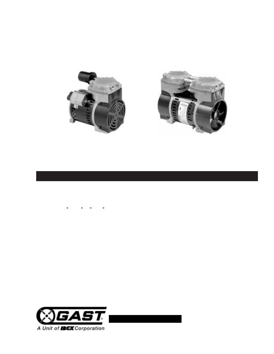 Gast 75R Series User Manual | 8 pages
