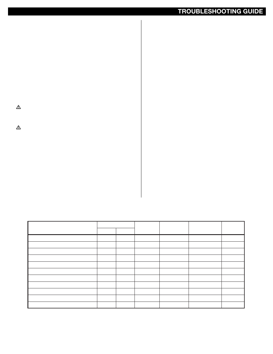 Troubleshooting guide | Gast SAA Series User Manual | Page 7 / 8