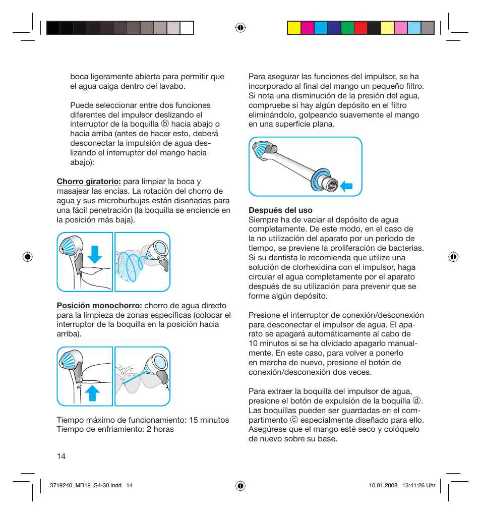 Braun Oral-B 8000 OxyJet User Manual | Page 14 / 28