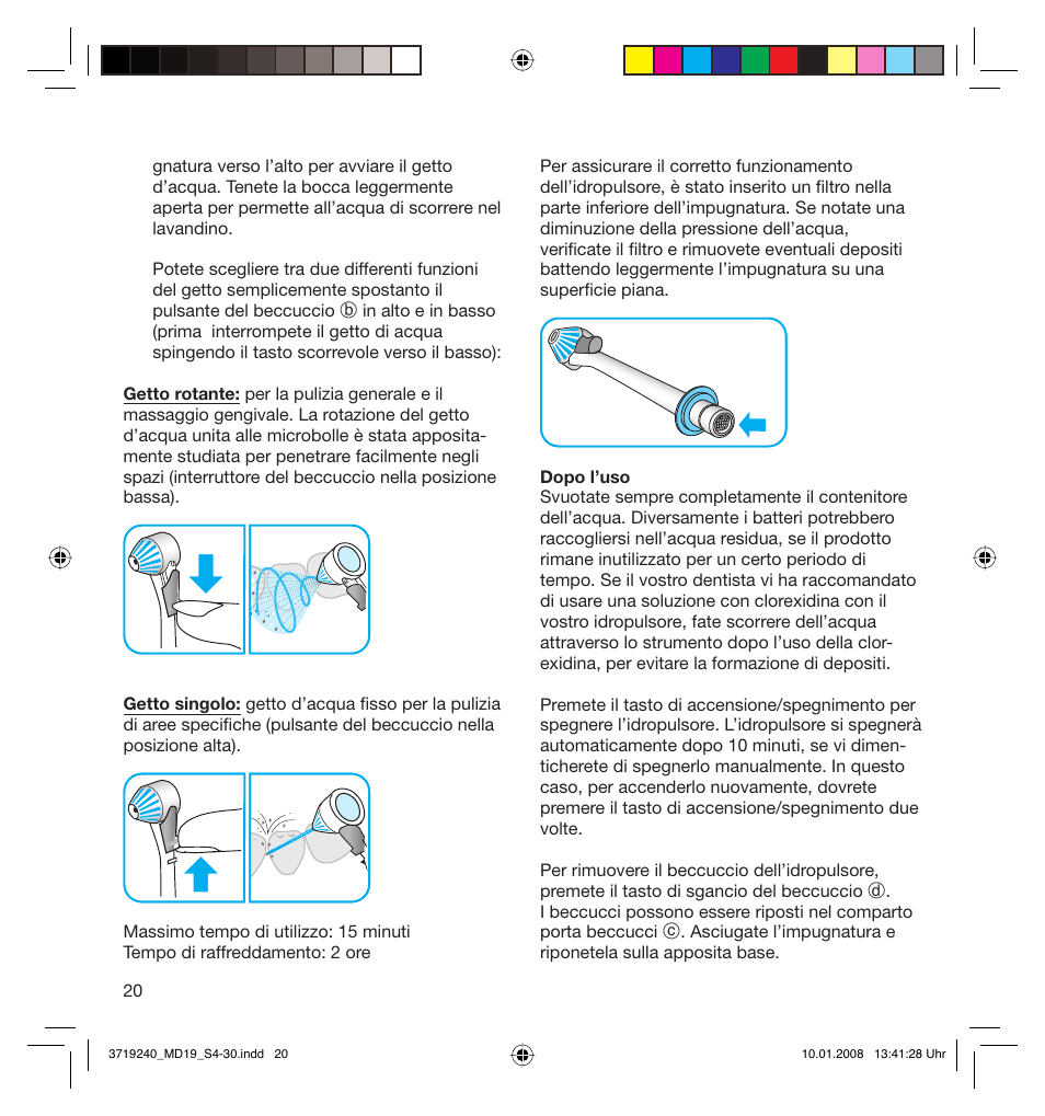 Braun Oral-B 8000 OxyJet User Manual | Page 20 / 28