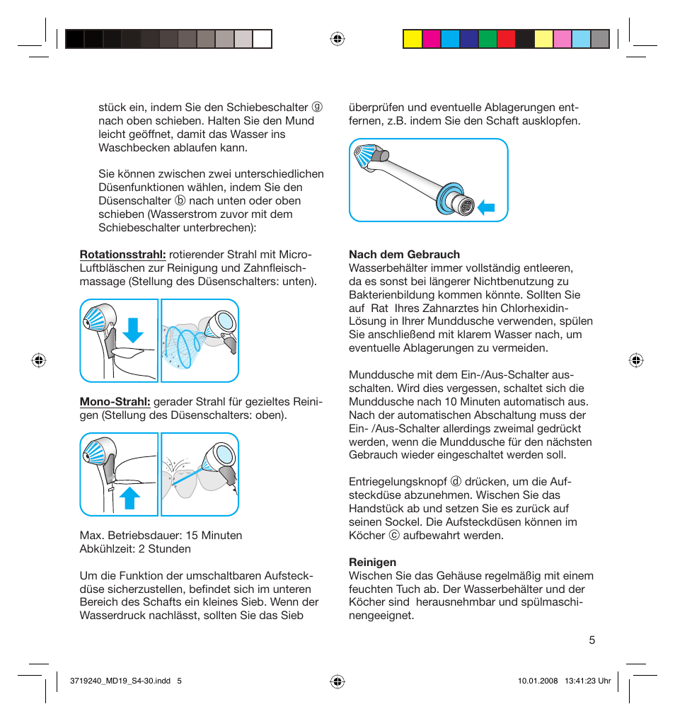 Braun Oral-B 8000 OxyJet User Manual | Page 5 / 28