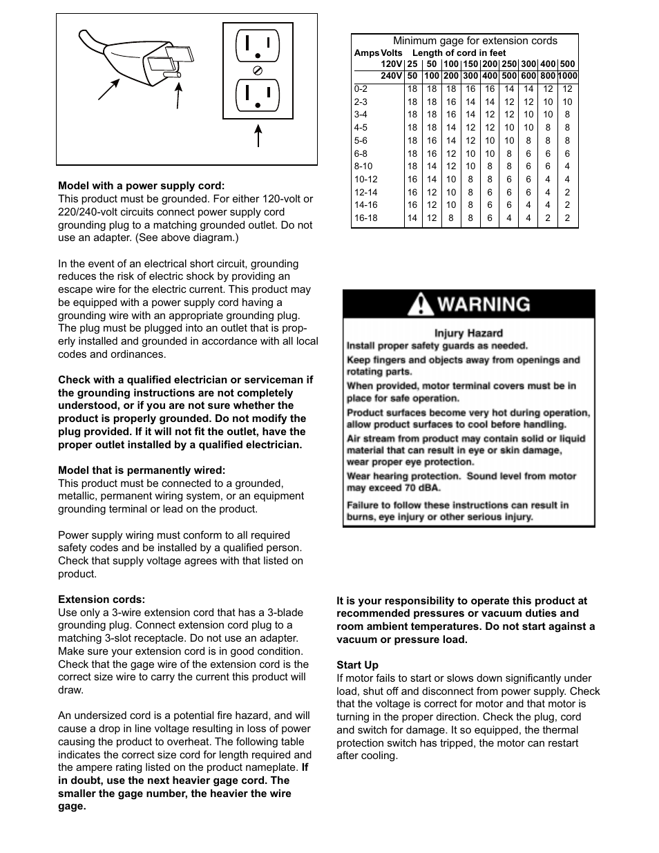 Operation | Gast RAA Series User Manual | Page 3 / 8