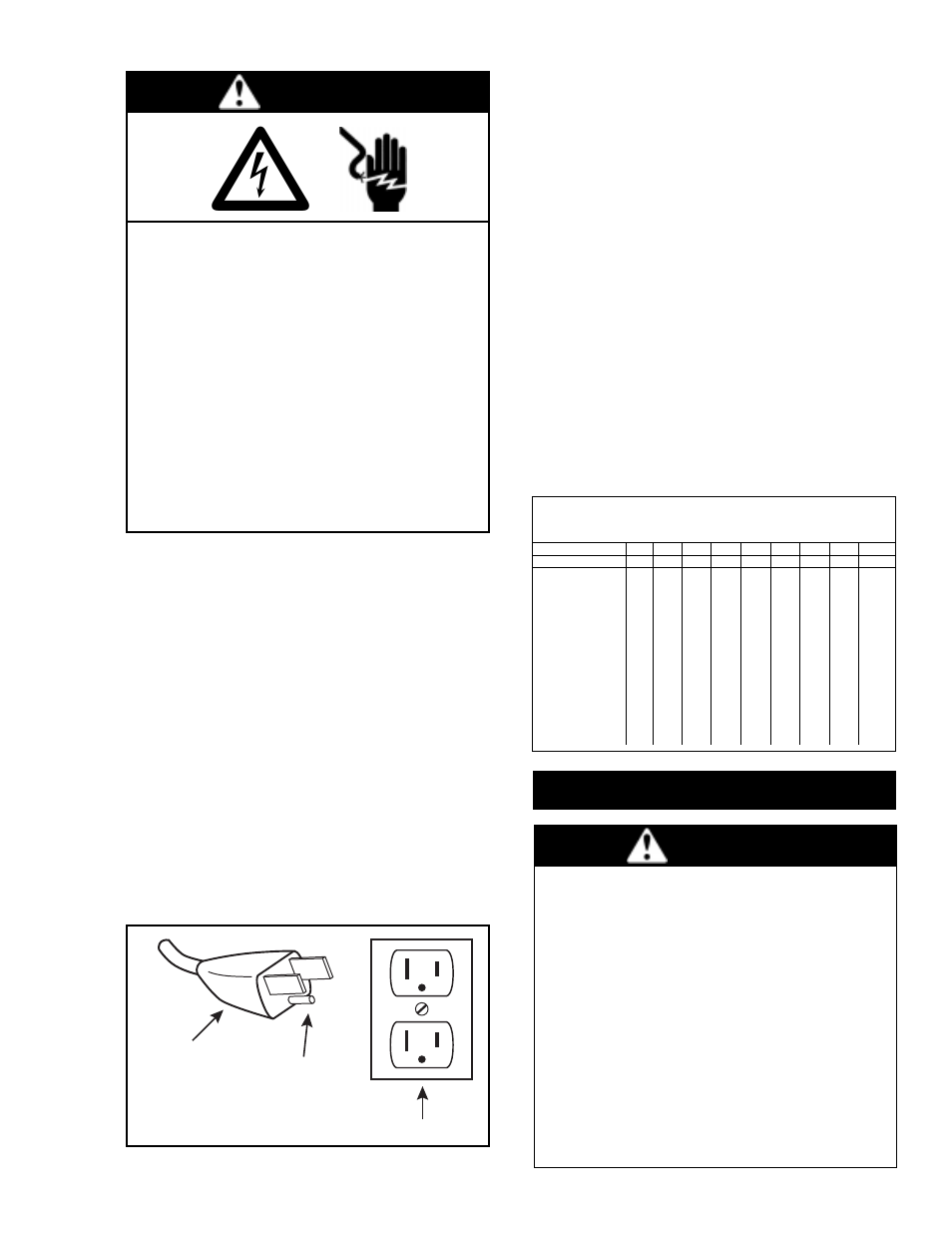 Warning, Electrical shock hazard, Operation injury hazard | Gast PCD User Manual | Page 3 / 16