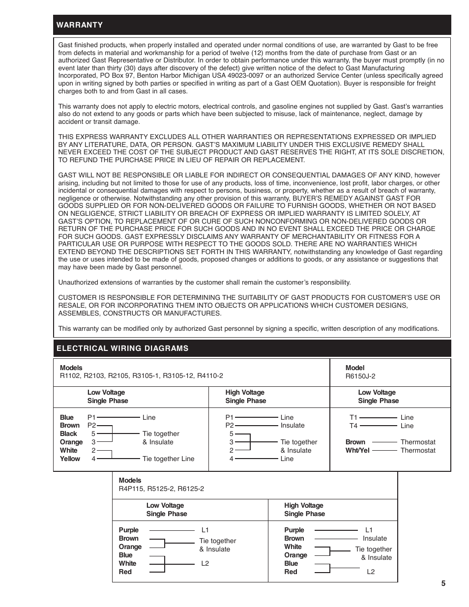 Gast R7P User Manual | Page 5 / 12